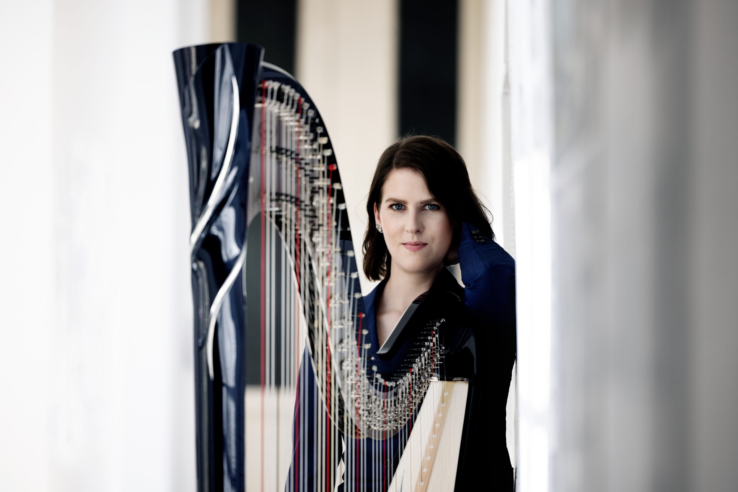 Harpist Elisabeth Plank teaching in Katowice