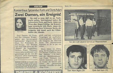 Aus den Archivalien: O.A. Zwei Damen, ein Ereignis! Neue Kronen Zeitung, 27.4.1992, S. 10.